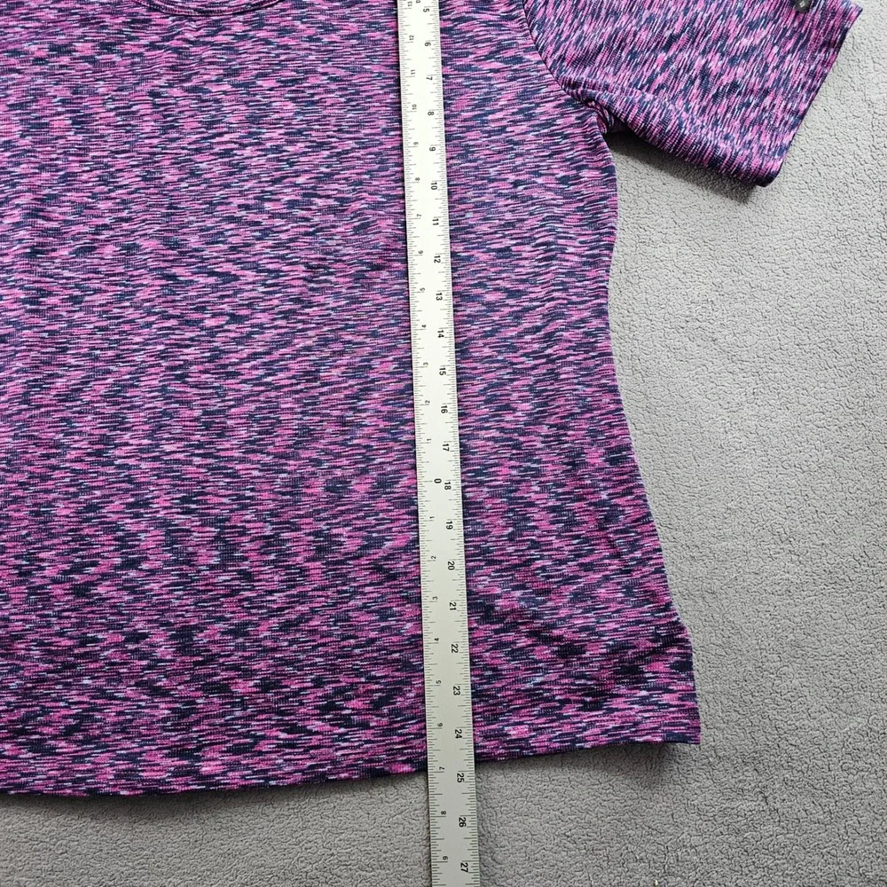 Columbia Tee Shirt Womens XXL Purple Space Dye Crew Neck Short Sleeve Pullover - Picture 3 of 9